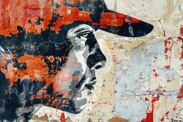 Poster - A portrait of a man with a hat on his head, suitable for use in a variety of contexts