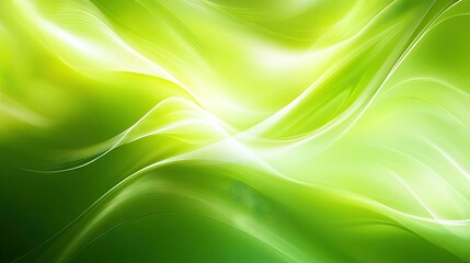 Aufkleber - A bright green abstract background with soft waves and smooth transitions for a lively and modern design.