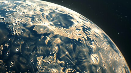 Wall Mural - moon in outer space generative ai