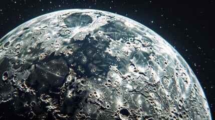 Wall Mural - moon in outer space generative ai