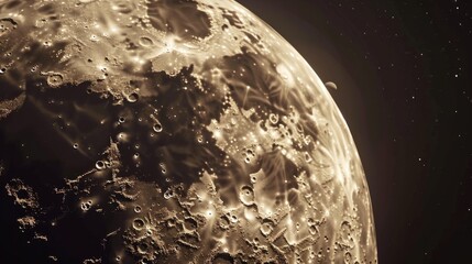 Wall Mural - moon in outer space generative ai