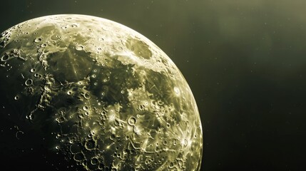 Wall Mural - moon in outer space generative ai