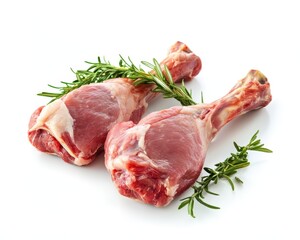 pork legs white background