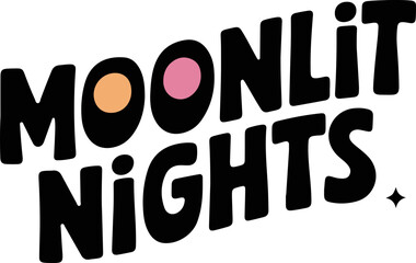 Playful Typography Design: Moonlit Nights Logo