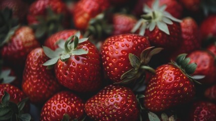 Wall Mural - strawberries generative ai