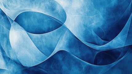Aufkleber - A textured blue abstract background with soft curves and flowing shapes, perfect for a fresh, modern look.