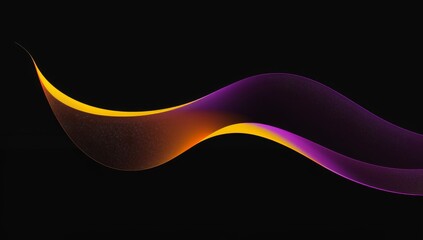 Poster - abstract background. windows wallpaper, curved wave shape with a purple and yellow gradient color