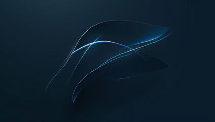 Poster - abstract background. windows wallpaper, digital art logo, minimalistic design, dark blue with neon g