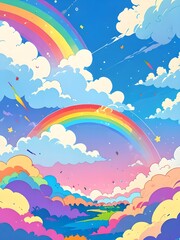 Sticker - Rainbow Dreamscape