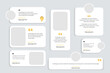 © Ishra - Set of Creative Testimonial Editable Vector templates, Empty speech bubbles, What our Clients Say, Quote, Review, Feedback, Infographic Template, Label, editable text box layout, recommendation note