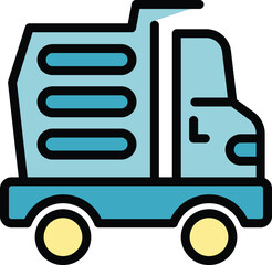 Poster - This icon of a garbage truck is perfect for projects that require a simple, recognizable design