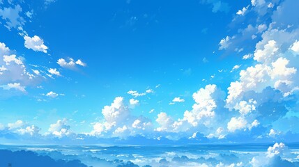 Wall Mural - Beautiful sky with white clouds