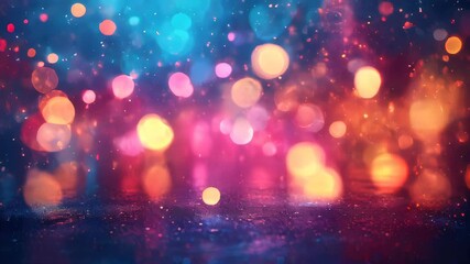 Poster - Yellow gold Christmas festive bright New Year blurred background with bokeh