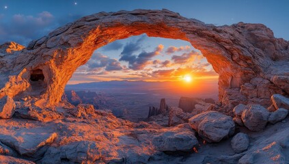 Poster - Sunrise Through an Arch