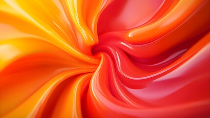 Wall Mural - Abstract swirling line florals, bright contrasting colors, fluid shapes, contemporary art style, 3D digital art.