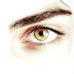 Canvas Print - charming eyes, isolated on a clean white background.