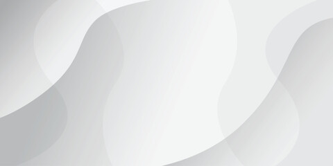 Wall Mural - minimal grey white abstract background with dynamic waves. perfect for banner, background, template,