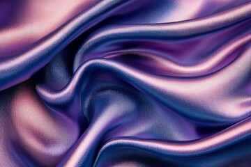 close-up of silky, iridescent fabric with purple and blue hues