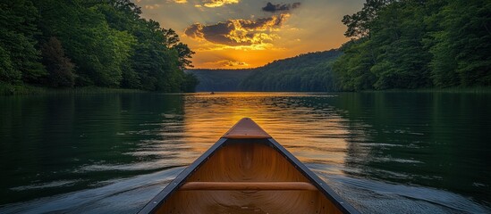 Sticker - Canoe Ride at Sunset