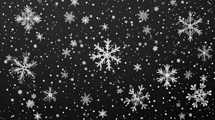 Wall Mural - christmas background with snowflakes