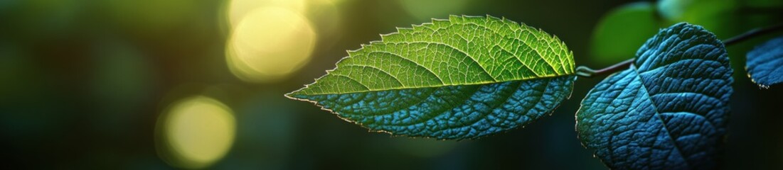 Poster - Green and Blue Leaves