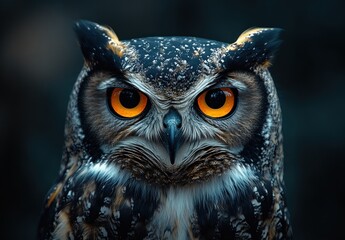 Poster - Intense Gaze of an Owl