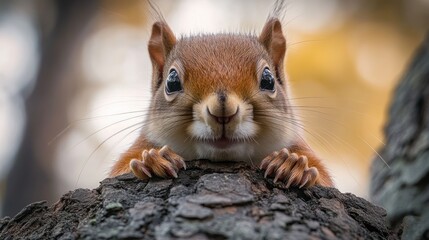 Wall Mural - Cute Squirrel Portrait