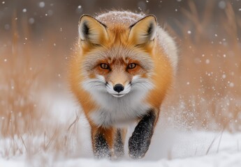 Canvas Print - Red Fox in Winter Wonderland