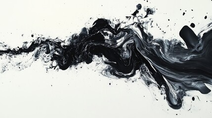 Poster - Abstract artwork featuring black elements set against a white background