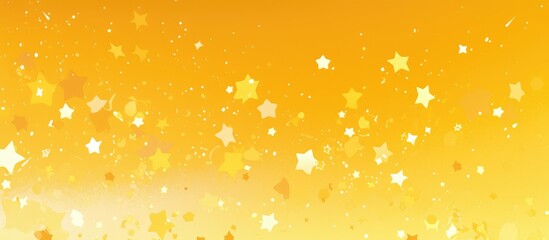 Poster - Yellow gradient pattern featuring star motifs in a painting style