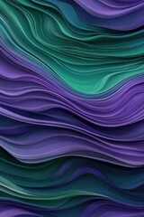 Poster - Abstract wavy background in shades of green and violet