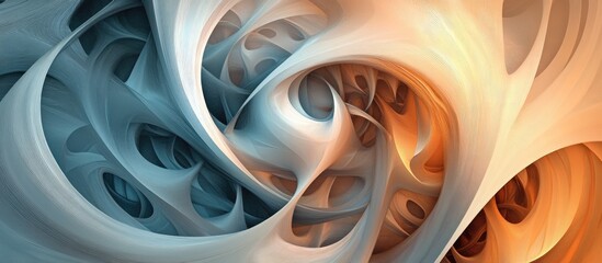 Abstract three dimensional fractal creating an intricate and unique design