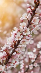 Flowering branch of a fruit tree