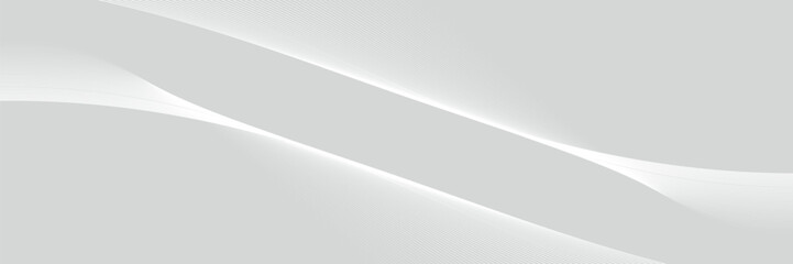 Poster - Grey white light wave technology texture background dots. Abstract big data digital concept. Vector illustration.