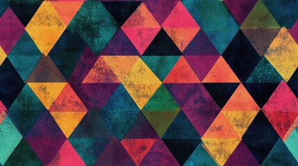 Wall Mural - Geometric abstract background featuring a seamless triangle pattern