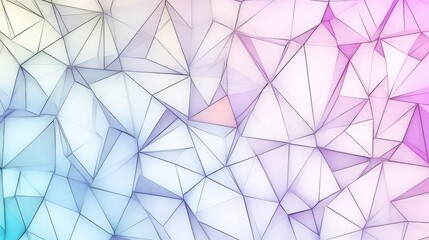 Wall Mural - Low polygon triangular pattern background in line art style