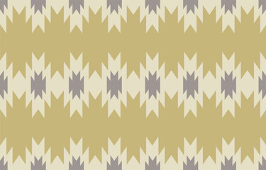 Wall Mural - Ethnic tribal Aztec  gold and silver  background. Seamless tribal pattern, folk embroidery, tradition geometric Aztec ornament. Traditional design for fabric, textile, print, rug, paper