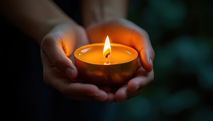 Wall Mural - A Candle Held with Hope