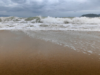 waves on the beach