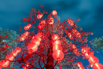 Chinese lanterns in Guangzhou City Park