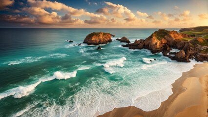 Poster - beach at sunset