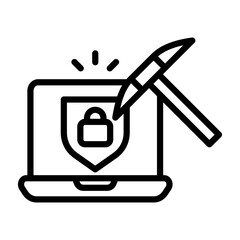 Sticker - Brute Force Attack Icon