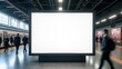 © Andrew505 - Exhibition Display Mockup: Blank Billboard in Busy Trade Show Environment