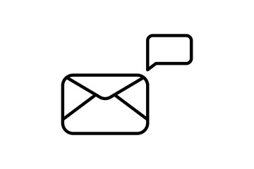 Poster - Email icon. Related to interaction. suitable for web site, app, user interfaces. Line icon style