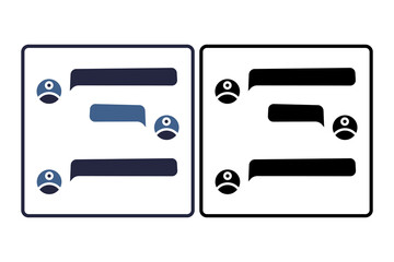 Poster - Chat bubble icon. Related to interaction. suitable for web site, app, user interfaces. solid icon style
