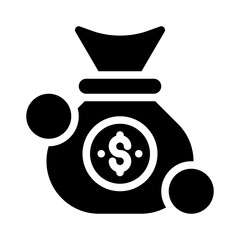 Wall Mural - wealth glyph icon