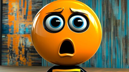 3d emojii mind blown,, isolated  emoticon yellow face