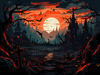 Wall Mural - Superb Grunge halloween wallpaper