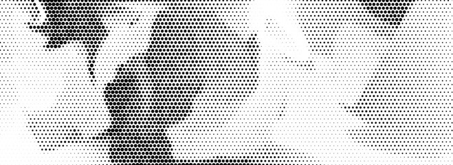Aufkleber - Abstract grain dotted distorted halftone texture. Pixelated grainy bitmap background. Distressed grunge wavy gradient pattern. Retro raster grit noise backdrop. Vector messy comic overlay wallpaper