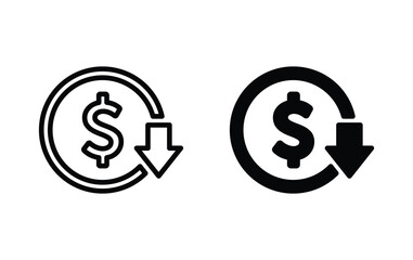 Poster - Cost reduction icon, Cost reduction sign vector